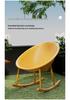 Nordic Eggshell Plastic Recliner: Versatile Indoor/Outdoor Rocking Chair for Living Room or Balcony.
