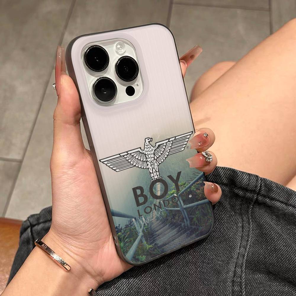 

Fashion Brand B-Boy L-London For IPhone 17 16 15 14 13 12 11 Pro Max Plus Pro Corrugated Shockproof Matte Phone Cover iPhone 16