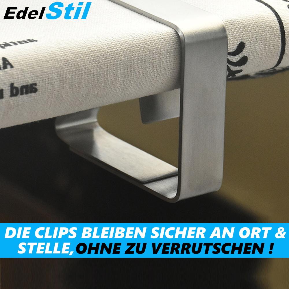 EdelStil Tablecloth Clips Tablecloth Holder Rustproof Stainless Steel Table Clips 8Set