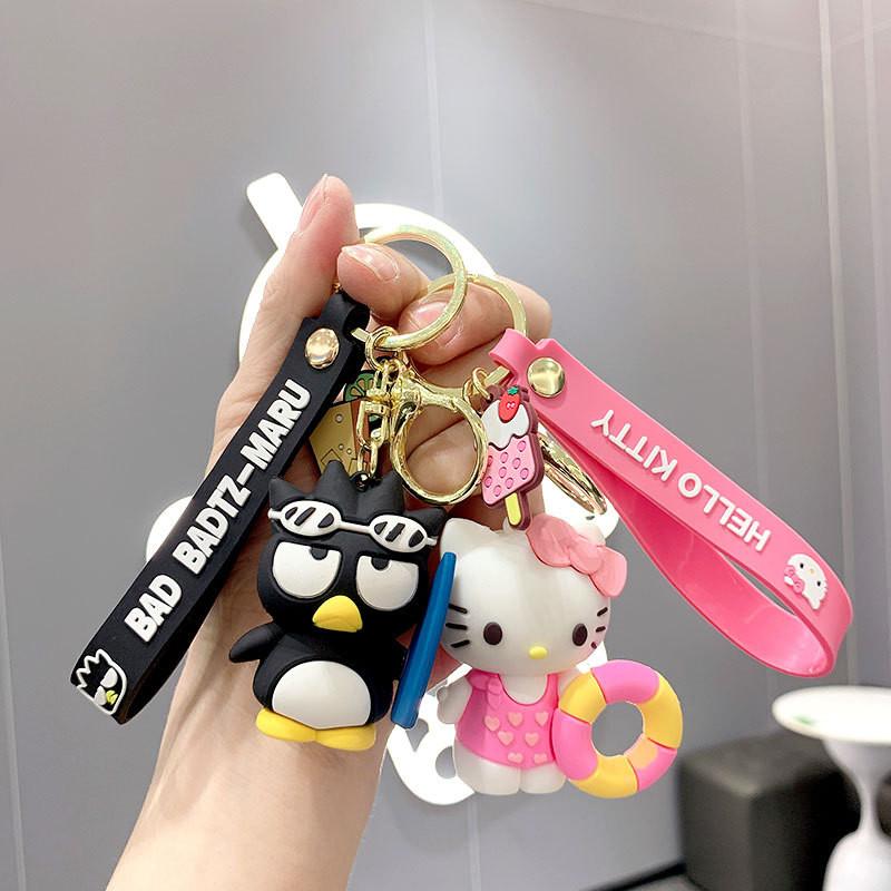 Authentischer Hello Kitty Schlüsselanhänger Silikon Niedliches Cartoon-Accessoire Für Geschenke Und Taschen