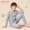 YierShuang Boys' Pure Cotton Thermal Underwear Set
