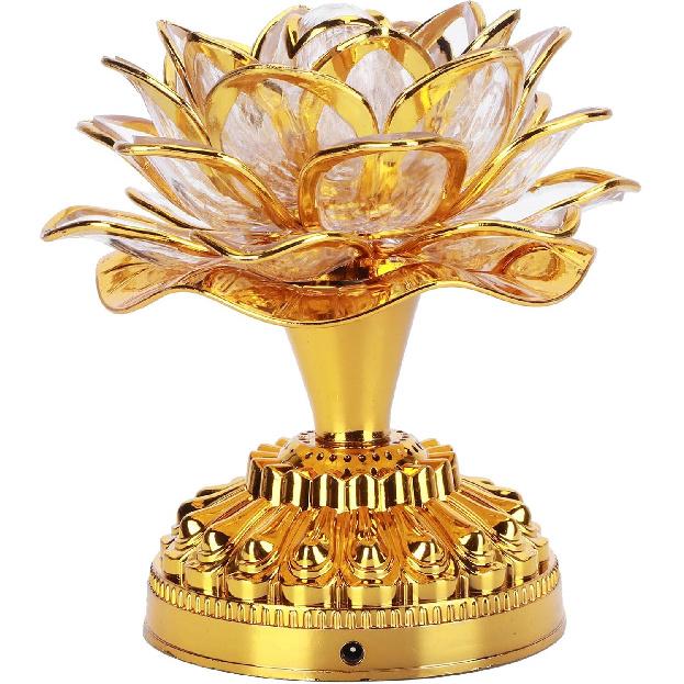 Led Colorful Buddhist Lamp, Buddha Light Appliances Table Candles Lamps Electronic Lights Battery Operated Flickering Warm for Home Decorative Temple