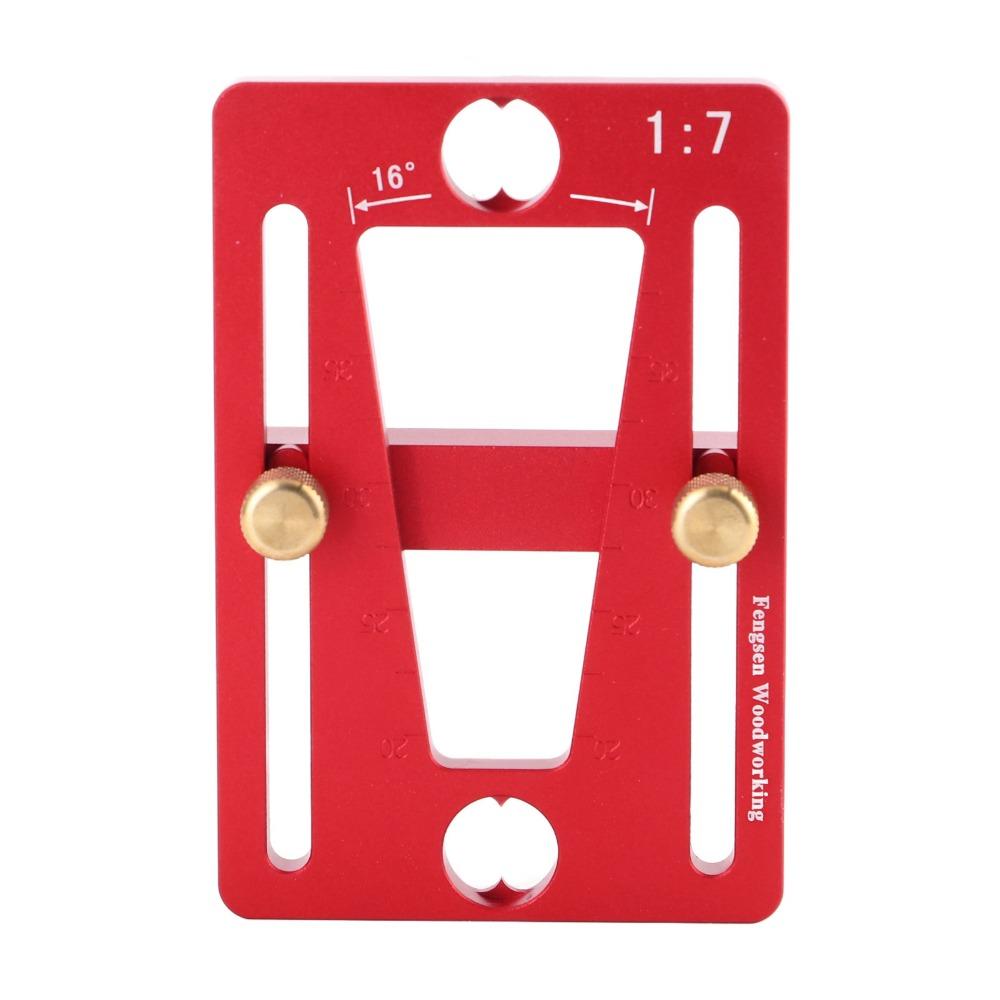 Adjustable Design Dovetail Guide Template Brass Material Aluminum Alloy Woodworking Scriber Gauge Etched Scale