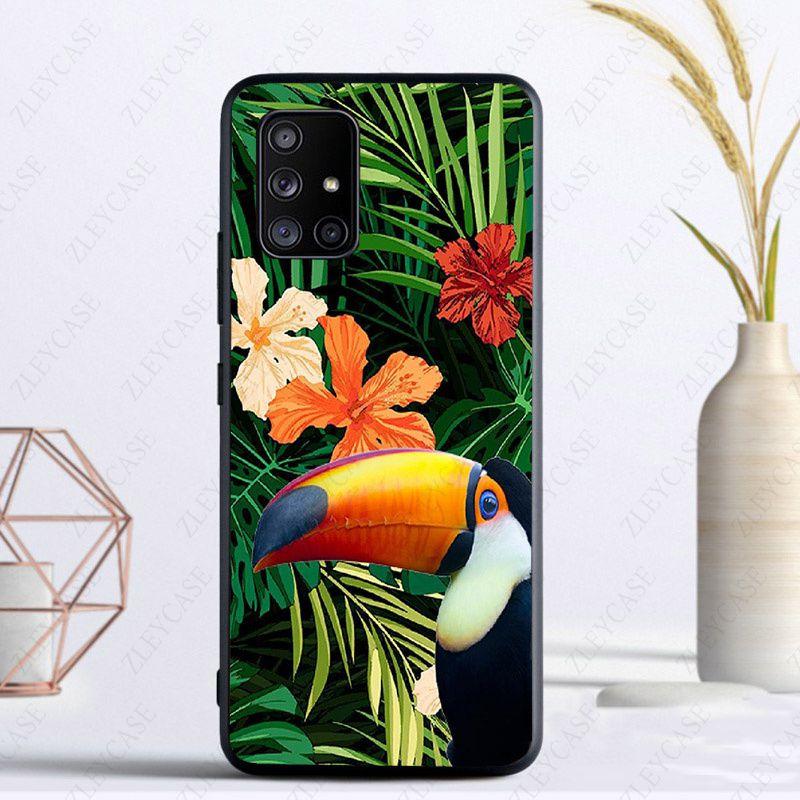 Tropische Waldtiere Toucan Telefonabdeckung für Samsung A13 A53 A11 A12 A32 A22 A52 A10S A41 A42 A33 A20E A30S A40 A51 A71 Hüllen