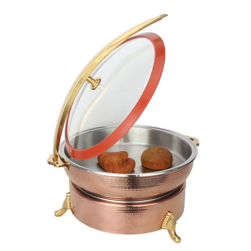 Zhuojin Stainless Steel Hammered Buffet Chafing Dish for Hotel Dining
