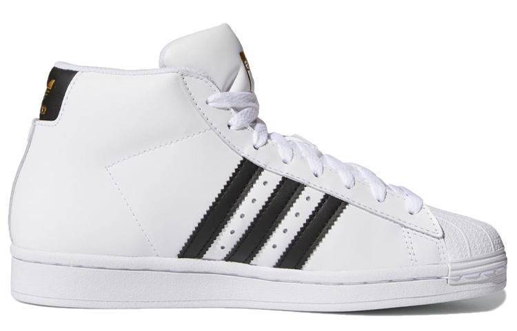 adidas Originals Pro Model J Antiscivolo Mid top Scarpe da Skateboard per Bambini Bianco Nero Adolescenti FV5724