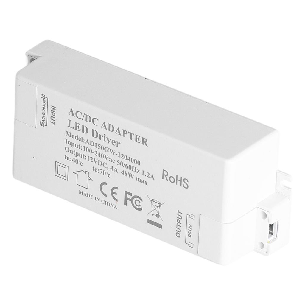 LED Driver DC12V 4A 48W LED Transformer Lamp Power Supply Transformer for Home AC100‑240V