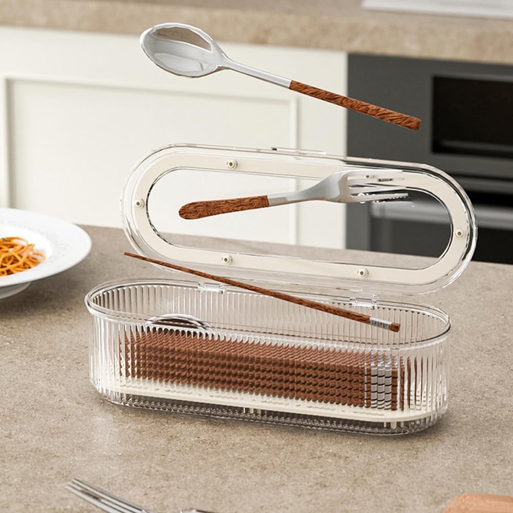 Cutlery Cutlery Cutlery Case with Cutlery Chopsticks Large Chopstick Kitchen Separate Easy To Disassemble and Spoon Thick Durable and Long Large