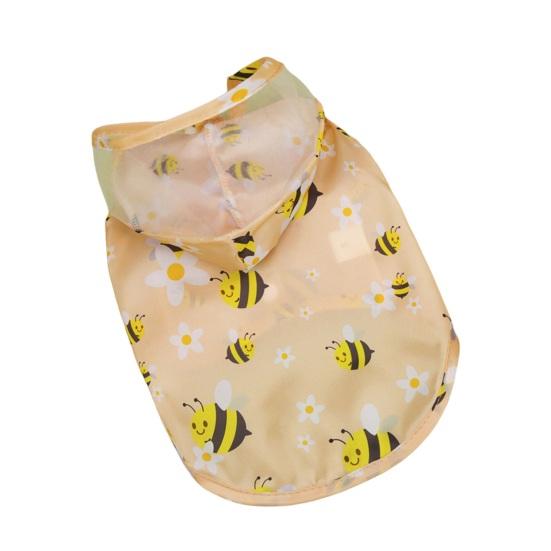 

Дождевик для собаки с мультяшным принтом, с капюшоном, с кольцом для поводка, для маленьких собак, водонепроницаемый пончо для питомца с 2 ногами XS жёлтый