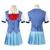 Slam Dunk Akagi Haruko School Uniform Cosplay Set: Women's Pleated Skirt & JK Top