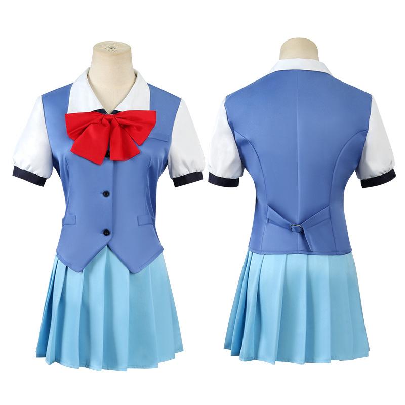 Slam Dunk Akagi Haruko School Uniform Cosplay Set: Women's Pleated Skirt & JK Top