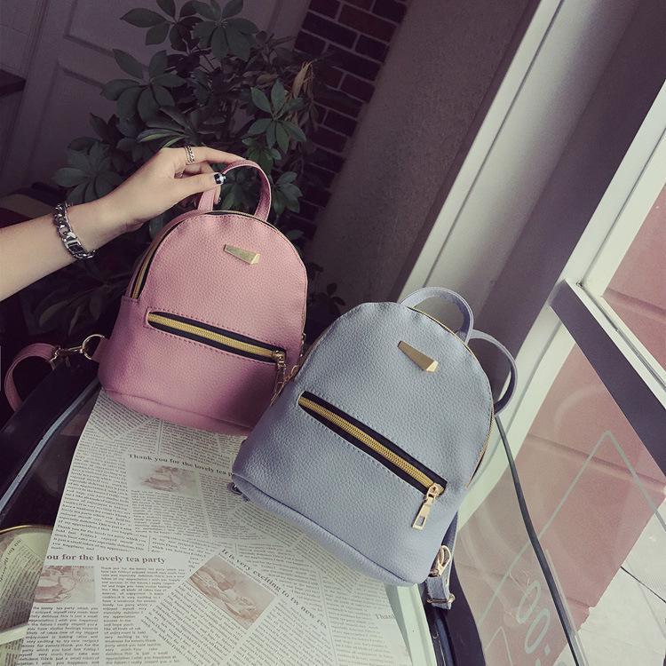 Stilvoller Damen Mini Rucksack PU Leder Umhängetasche für Schule und Reise