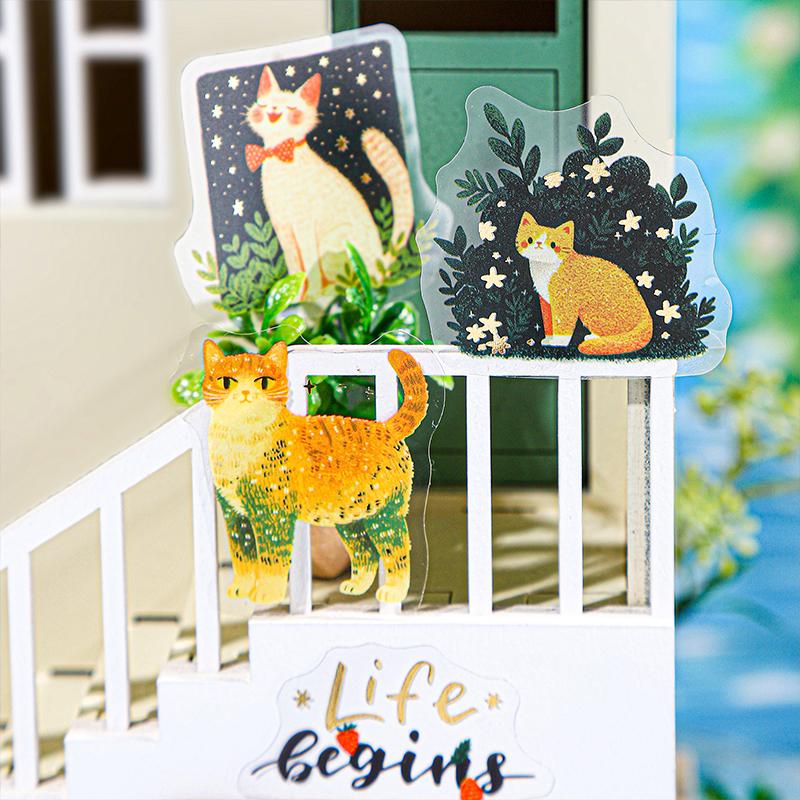 30sheets/bag Sticker Pack Kawaii Girl Cat Sticker Scrapbook Office Stationery DIY Hand Account Book Notebook Decoration Stickers