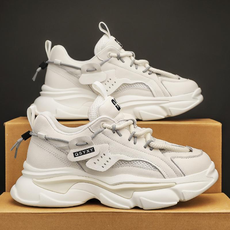 

2024 new men s shoes new casual versatile sports and leisure, board shoes popular trendy shoes T01 44 бежевый