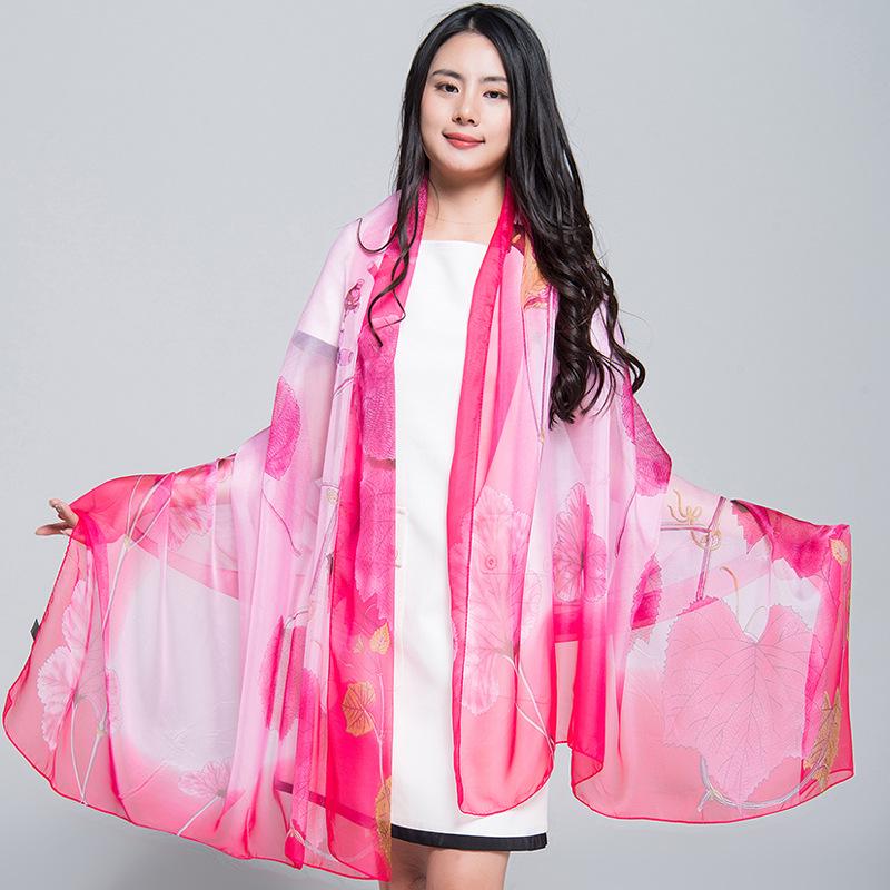 Extra Large Korean Style Chiffon Scarf - Versatile Beach Towel and Sun Protection Shawl for Women
