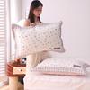 High-Density Cotton Gauze Snap Pillowcase Set - Cartoon Design, Year-Round Use, Non-Slip, Set of 2