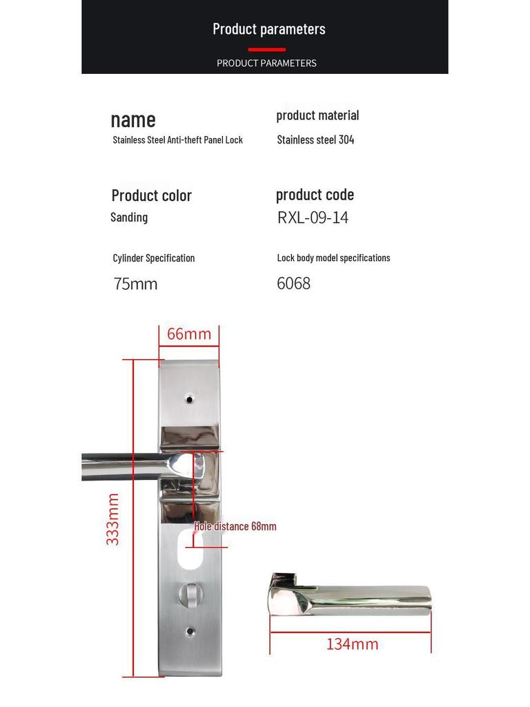 LeLang American Luxury Stainless Steel Silent Anti-Theft Lift-Up Deadbolt Door Lock for Indoor Wooden and Bedroom Doors.