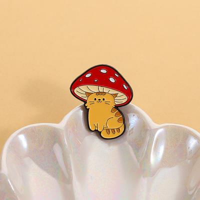 Καρφίτσες Σμάλτου Ζώα Μανιτάρια Προσαρμοσμένες Καρφίτσες Γάτα Σκύλος Χήνα Καρφίτσες Πιλήματος Ρούχα Κοσμήματα Ζώων Δώρο για Παιδιά Φίλους
