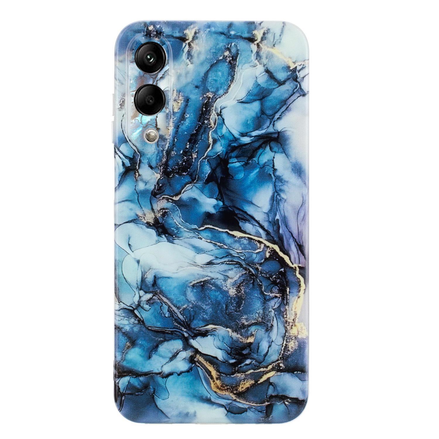 

For Samsung Galaxy S25 Edge Case Marble Pattern Painted TPU Phone Back Cover Black