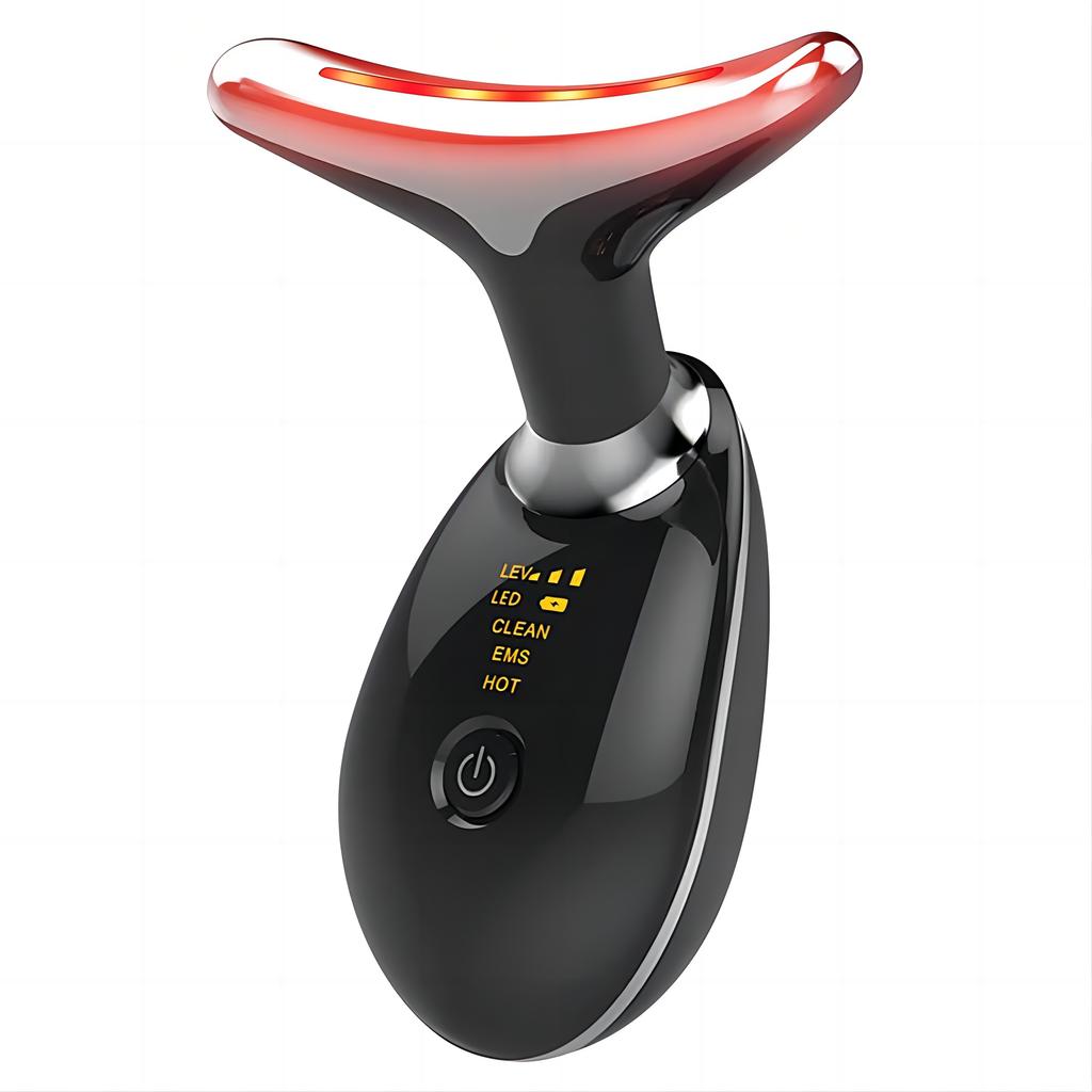 Neck Massager Face Sculpting Tool Three Light Modes Electric Skin Tightening Device LED Photon Beauty Instrument for Wrinkles