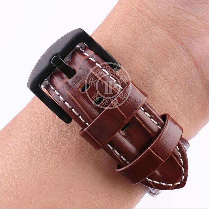 ONE26mm Genuine Leather Watchband For Seiko VELATURA/SRH Series SRH013 SPC007J1 SPC007 Strap With Steel Buckle Watch Band BraceletMN