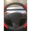 For Tesla Model 3 Y Matte Carbon Fiber ABS steering wheel patch Cover Trim 3PCS