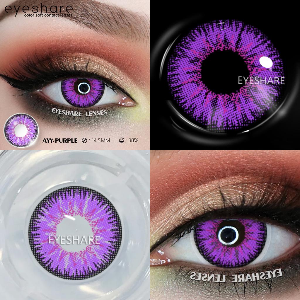 Eyeshare 2 Stück Cosplay Farbige Kontaktlinsen Anime Kontaktlinsen Blaue Augenlinsen Jährlich Verrücktes Halloween Make-up Farbige Linse
