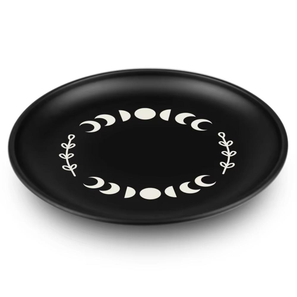 Round Decorative Jewelry Dish 5.5 Inch Meditation Altar Tray Ritual Divination Tray  Gift