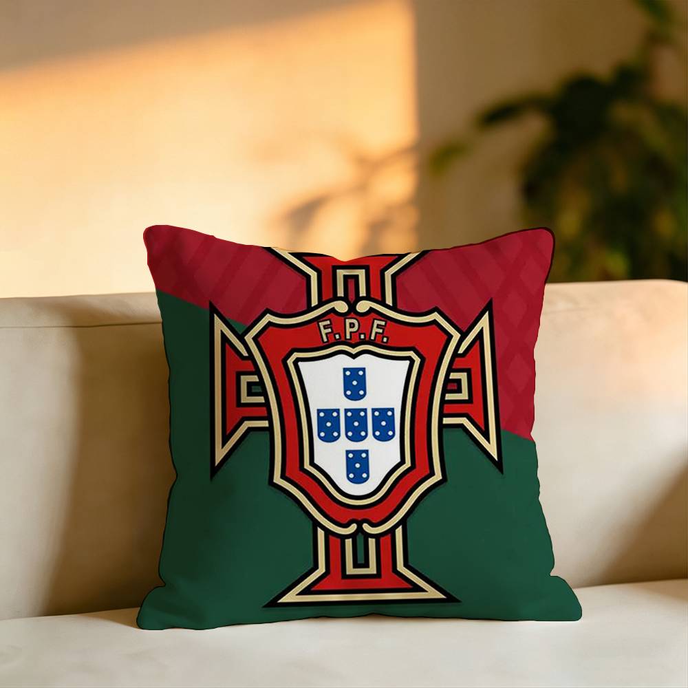 Portugal The Quinas Flag Square DoubleSided printed Pillow Case Bedroom Bedside Pillow Sofa Cushion Cover