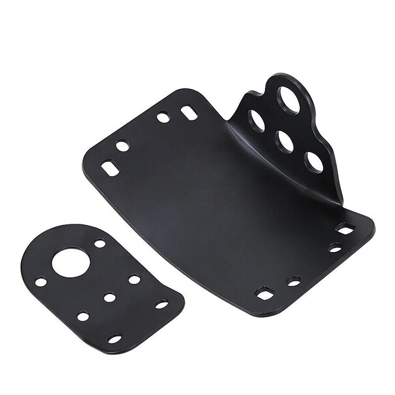 Matte Black Retro Motorcycle License Plate Frame Motorcycle License Plate Bracket Side Mounted Taillight Bracket