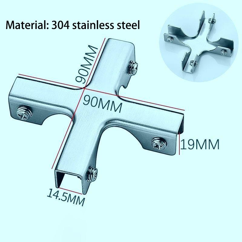 Glasklemmenbeschläge aus Edelstahl 304, rechtwinklige LT-Beschläge, Hardware-Befestigung
