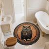 Vintage Pattern Owl,Round Area Rug,Carpet Rug for Living Room Bedroom Sofa Playroom Decor,Non-slip Floor Mat