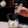 Gilded Silver Japanese Honeycomb Lifting Beam Pot Compact Size Ceramic Tea Beverage Pot Home Kung Fu Tea Set Tea Beverage Making Single Pot