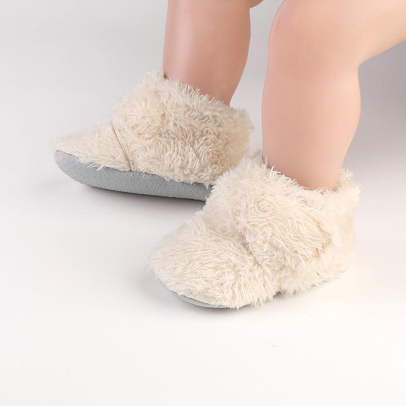 Infant Warm Cotton Shoes: Cozy 0-1 Year Furry Indoor Walking Shoes 7111