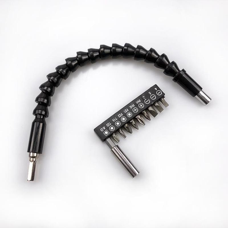 Universelle flexible Schaftverlängerung für Bohrmaschine & Schraubendreher - Multifunktional, Flexible Verbindungsstange & Bit.