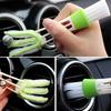 For Mini Double-End Microfiber Car Air Vent Duster with Removable Cloth Cover - Portable Cleaning Brush for Car Detailing, Dual-Head Design