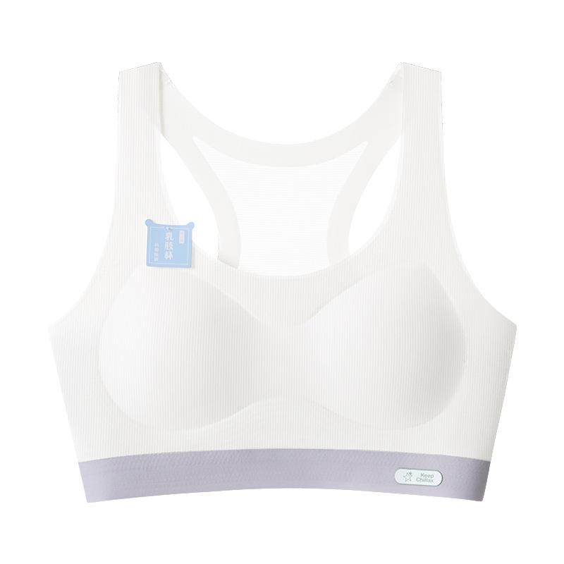 Young Youth Development Period, Junior High School Seamless Ice Silk Bra, Children's Sports Shock-proof Small Vest