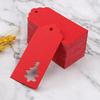 100pcs, Red Christmas Tree Design Kraft Paper Cards for Packaging and Hanging Decorations, Perfect Gift Tags and Ornaments