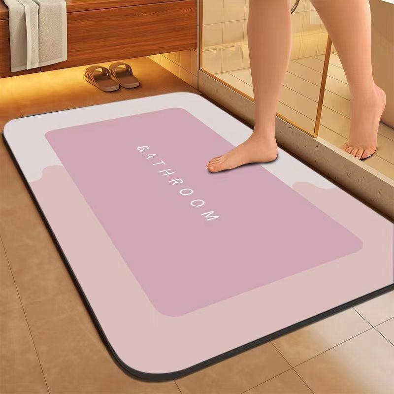 1PC 40x60cm Super Absorbent Diatomite Bath Mats Bathroom Anti Slip Fast Drying Floor Mat Shower Toilet Bedroom Kitchen Doormat