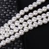 High Gloss ABS Perforated Imitation Pearl Iron Wire Straight Hole Beads for DIY Beading.