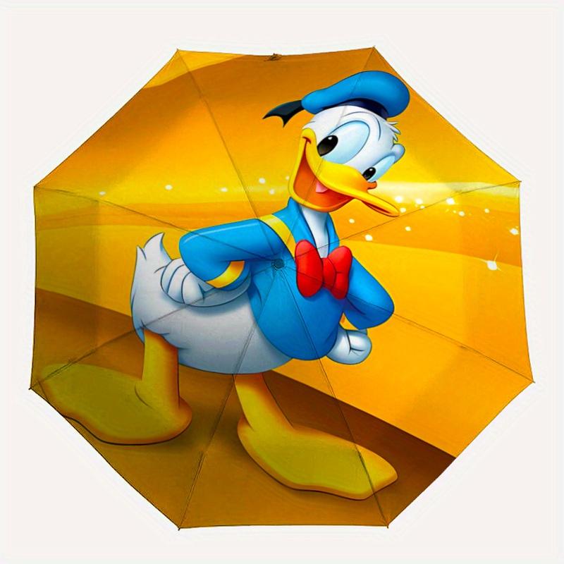 1pc Yellow Donald Duck Automatic Opening and Closing Umbrella - Suitable for Various Occasions, Outdoor Activities, Lightweight and Durable