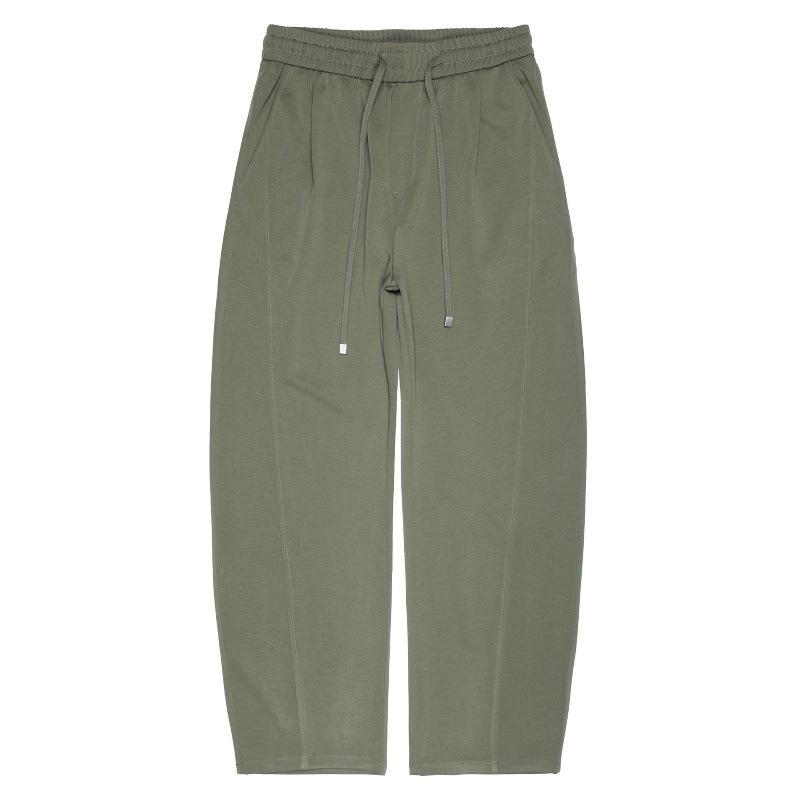 Knitted Scimitar Casual Simple Pants Men's Summer Ice-feeling Vertical Trousers Loose Straight Sweatpants