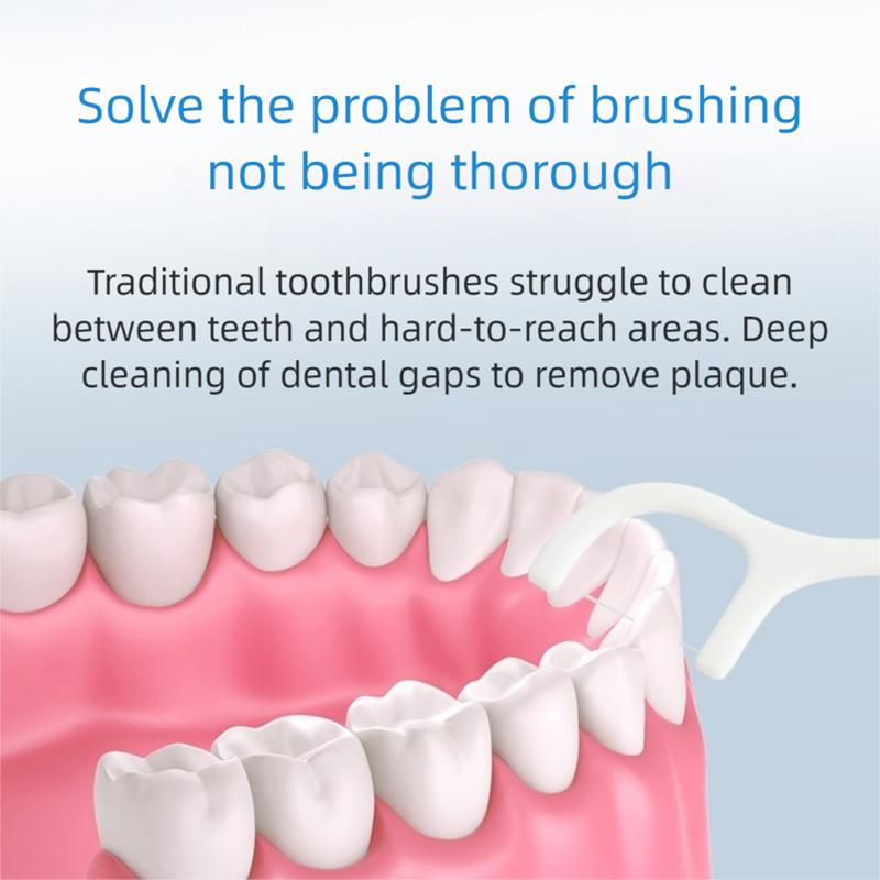 1000Pcs Adult Dental Floss Sticks Ultra Fine Flosser Teeth Cleaning Portable Toothpick Thread Oral Hygiene Care