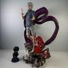 39cm/15.4 Inch Tokyo Ghoul Ken Kaneki Figure 4 Kagune Form Kaneki Two Replaceable Heads Anime Statue Collectible Model Toy Gifts