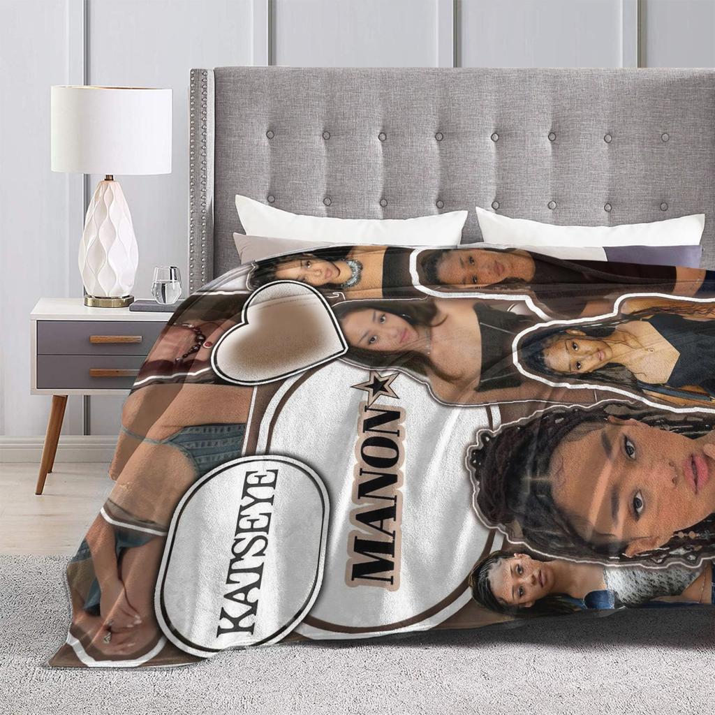 Manon Katseye Kpop Blanket Fleece All Season Portable Soft Throw Blankets for Home Bedroom Bedspread