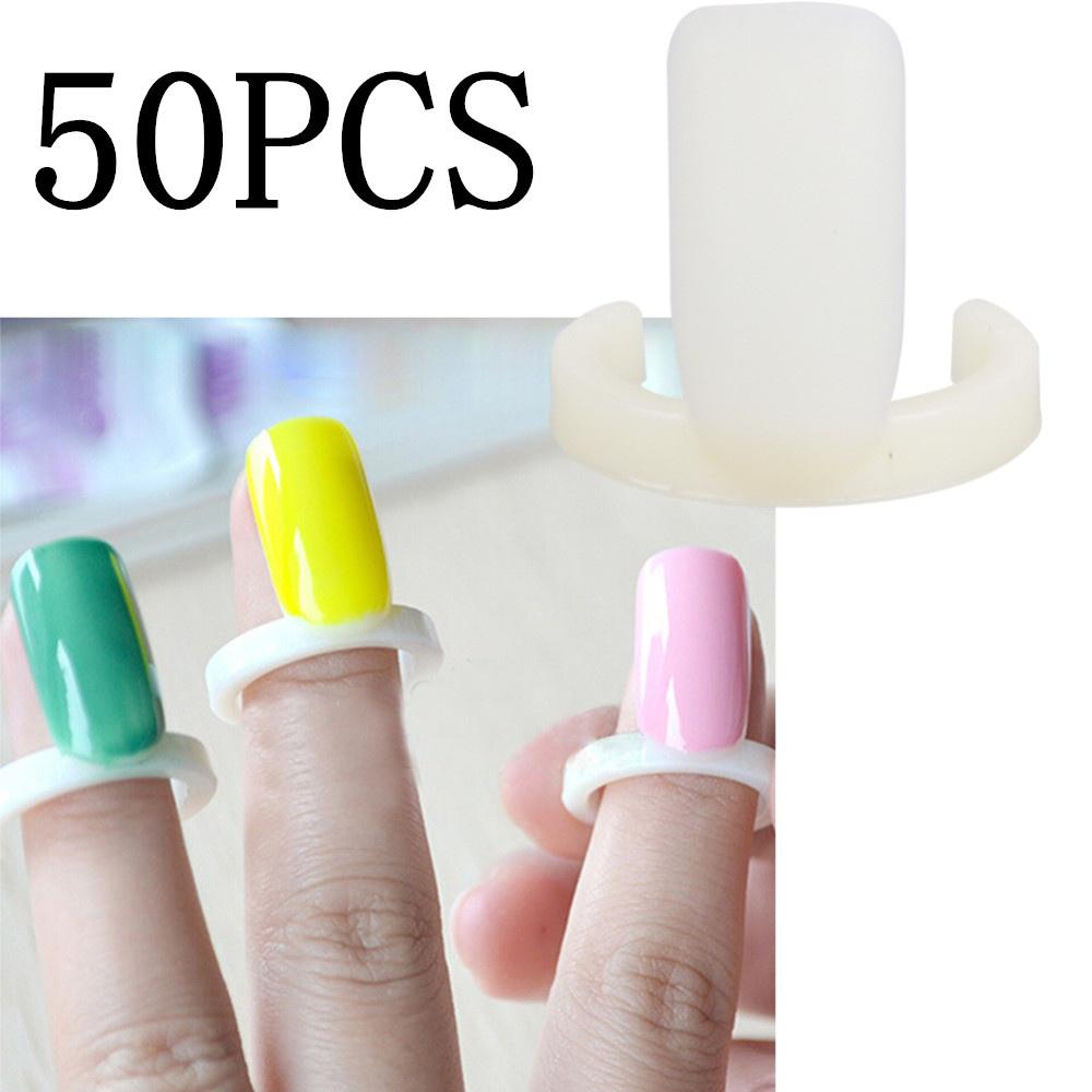 50 pcs False Nails DIY Nail Polish Color Display Card Ring for Nail Art