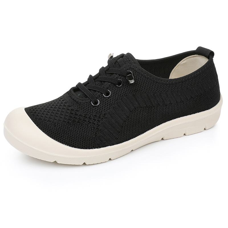 2024 Old Beijing Chaussures à enfiler respirantes à semelle souple pour femmes - Légères, confortables, antidérapantes, pour marcheurs sains - Chaussures en tissu pour mères.