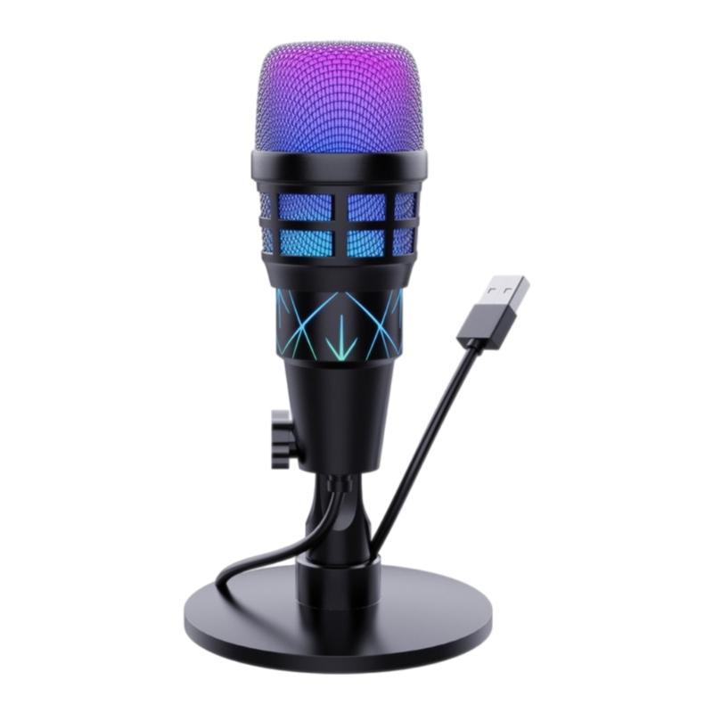 High Sensitivity Professional Dynamic Microphone for Streaming Computer Recording Mic Noise Reduction for Recording