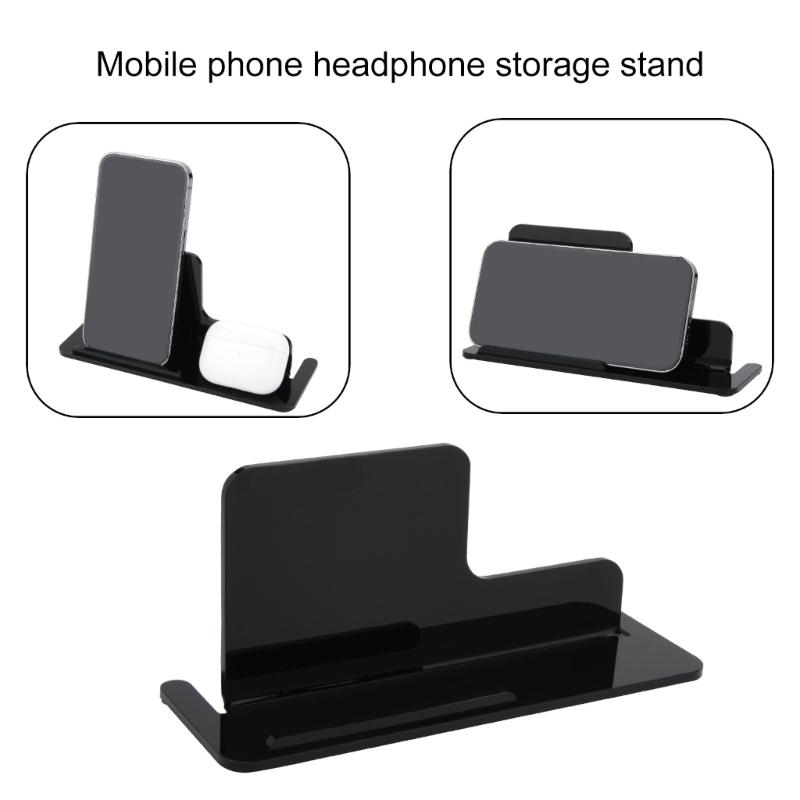 Office and Home Acrylic Desktop Holder Support for Smartphone Earphones, Adjustable Viewing Angle, Slip Resistant Design