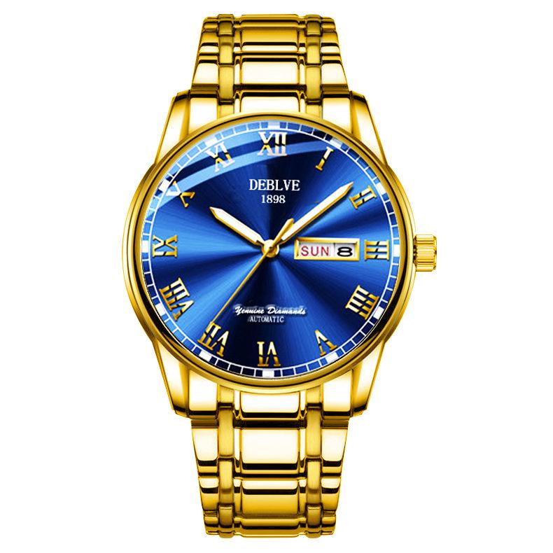 Swiss Men's Waterproof Quartz Watch: Elegant Automatic Movement, Slim Design
